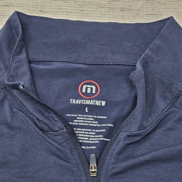 Travis Mathew Quarter Zip Pullover‎ With Logo Size Large - Picture 1 of 4